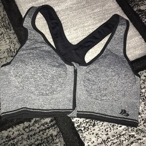 Zip up sports bra